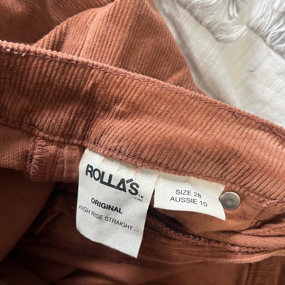 Rollas burgundy straight leg corduroy pants - free people - Picture 3 of 5